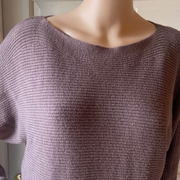 Express Asymmetrical cut sweater in mocha - Picture 3 of 5